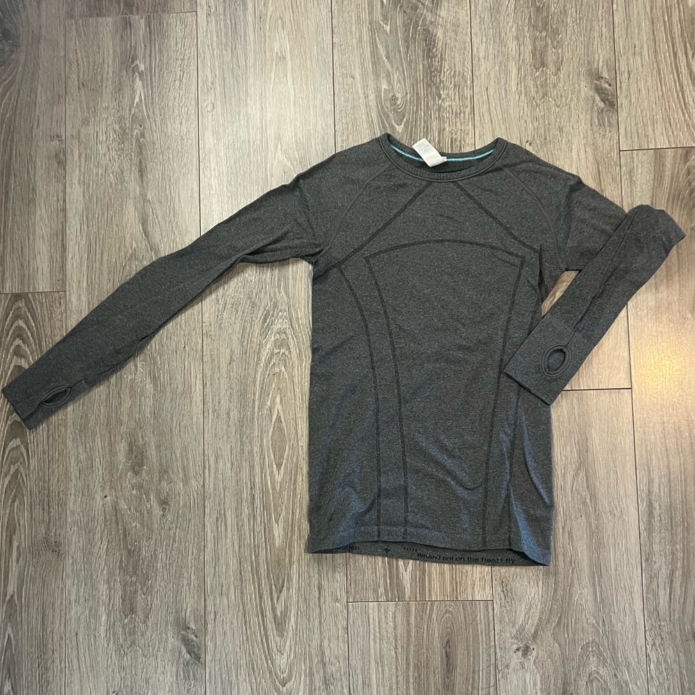 Ivivva Kids' Technical Long Sleeve Top in Grey - girls size 12